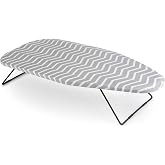 JATA HOGAR HPLA8214 &ndash; Folding Table Ironing Board 75 x 34 cm, Compact with Hanging Hook, Non-Slip Legs, 100% Cotton Cover, An