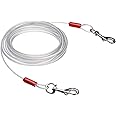 AmazonBasics Tie-Out Cable/Leash for Dogs up to 41 Kg, 25 Feet