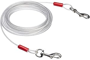Amazon Basics Kabelleine für Hunde bis 40 kg, 7.62 m, Weiß