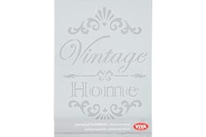 Viva Decor Stencil A4 Vintage/Home, Pellicola, Bianco