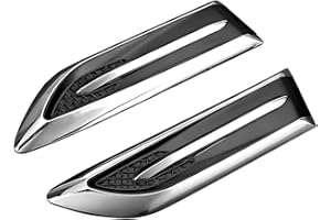 JNNJ 2 Pièces Couvercle Ventilation De Capot, Universelle pour Flux Capot de Ventilation, Extérieur Côté De Voiture Débit Évent Décoratif, Universelle Prise D'air Décorative De Voiture Accessoire