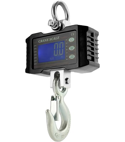 Digitale Kranwaage 1000 Kg/2200 Lbs – Mit LCD, Datenhalte-, Tara- & Einheitenumschaltung – Für Lager, Landwirtschaft, Jagd & Bau