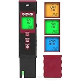 GIDIGI Professional pH Tester pH Tester with Color Display | Digital pH-meter for Aquarium, Hydroponic Plants, Swimming Pool,