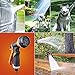 Garden Spray Gun, Spray Nozzle Gun, Multi Spray Watering Gun, 8 Adjustable Patterns Garden Hose Spray Gun, Easy Flow Control Setting, Anti-Slip Design, High Pressure Spray Nozzle for Lawn and Garden