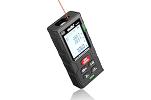 60M Laser Measure, Atolla Lazer Distance Meter up to 197ft ±2mm Accuracy, Laser Measurement Tool with 2 Bubble Levels, m/in/ft Unit Switching, LCD Backlit and Waterproof IP54