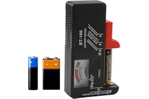 JRILUO Multi Size Batterietester Batterie Tester für AA, AAA, C, D, 9V & 1.5V Knopfzellen, Digitaler Batterie Tester, Präzises Batterie Messgerät für Haushalt,Fabrik & Profi