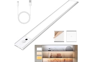 ‎LXLQZXW Unterbauleuchte Küche LED 30CM,120 LED Dimmbar Bewegungssensor Licht 3 Farbtemperaturen,Berührungsloser Handwelle Aktiviert Schrankbeleuchtung,1500mAh USB Aufladbar Nachtlicht für Küche Regale Treppen