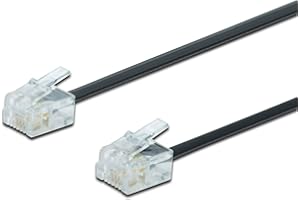 DIGITUS – câble de connexion téléphone UAE RJ11 Noir 3 m