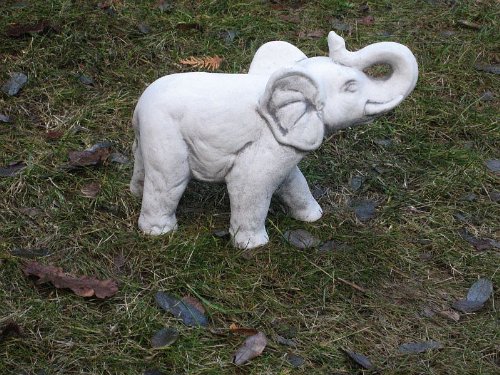 Nr.044 Steinfigur Feng Shui Elephant Elefant Klein ca.5,8 kg Frostfest Stein - 5