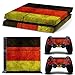 Produktbild Morbuy PS4 Skin Design Folie Aufkleber Sticker schützende Haut Schale für Sony Playstation 4 Konsole und 2 Dualshock Controller Skins (Flagge Deutschland)
