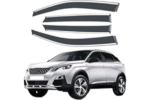 BADEZ 4 Piezas de deflectores de Viento para Coche, para Peugeot 3008 (P84) 2016 2017 2018 2019 2020 2021 2022 2023 2024 Cortavientos para ventanilla protección Sol Lluvia Nieve Viento.