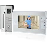 KKMOON 7 Inch Door Viewer Video Doorbell and Home Security Camera Monitor Intercom System Doorbell Entry Kit with Rain Cover 