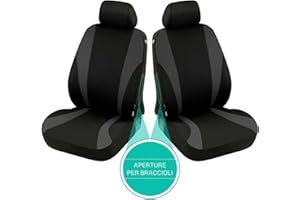 rmg-distribuzione R01-S0177 Set Coprisedili anteriori e posteriori Compatibili con FIAT QUBO (2007 - in poi), Colore Nero Grigio in Poliestere 3mm