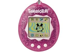 TAMAGOTCHI Bandai Original Pink Glitter Shell Original Cyber Pet 90s Adults And Kids Toy With Chain | Retro Virtual Pets Are Great Boys And Girls Toys Or Gifts For Ages 8+