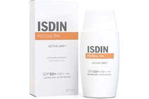 ‎ISDIN ISDIN FotoUltra Active Unify LSF 50+, Hellt auf und vereinheitlicht den Hautton, Sonnencreme mit dreifach aufhellender Wirkung, 50 ml