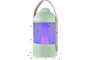 WINLOAD Lámpara Antimosquitos Eléctrico, 4000 mAh USB Recargable, 2 en 1 Trampa Mosquitos Portátil con Función de Luz Nocturna, Libre de Químicos, UV Mosquito Lámpara Trampa para Interior y Exterior