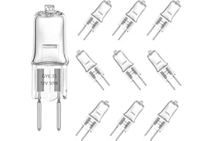 EKSAVE Ampoules Halogènes G6.35 Halogenlampen 35W 12V 390lm, Halogen Stiftsockellampe GY6.35 für Kronleuchter, Landschaftsbeleuchtung Warmweiß 2700K(10 Stück)