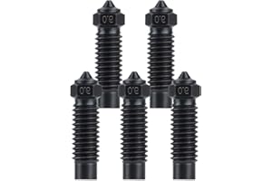 IdeaFormer 5 Pièces 0,6mm Acier Trempé Buses pour Elegoo Neptune 4 Plus/Neptune 4 Max, Hardened Steel Hotend Extrudeuse Nozzle Buses en Acier Trempé pour Imprimantes 3D Neptune 4 Plus, Neptune 4 Max