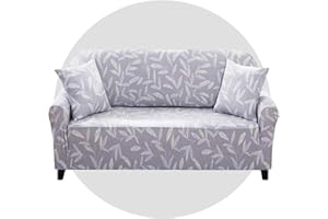 TOMMO Super stretch sofa cover Sofa Covers 1/2/3/4 Seater Sofa ProtectorNon Slip Soft Couch Sofa Cover Washable Furniture Protector Sofa Cover with 1 Pillowcase for Couch Sofa (4 Seater