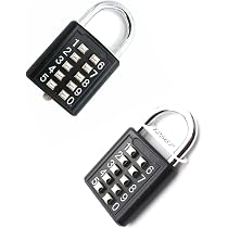 ZonRo Locks Combination Padlock, Fixed Dial Combination Padlock Pack Of...