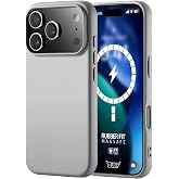 BUFF LABS iPhone 17 Pro Max ile Uyumlu Rubber Fit Silikon Kılıf, Yumuşak, Kablosuz Şarj, Tam Koruma (Gri)