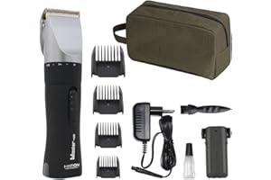 MASTER 400 Silver Tosatrice Tagliacapelli Professionale, con Testina in Acciaio e Ceramica + ALTÉAX® Beauty - Dotata di due Batterie a Lunga Durata e di Accessori