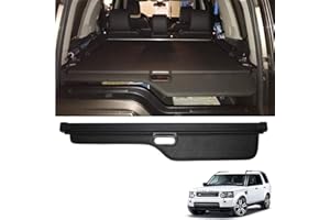 FYCXUM Car Retractable Rear Trunk Parcel Shelf for Land Rover Discovery 4 LR4 2010-2017, Auto Luggage Cargo Shield Cover Replacement Boot Shelves Tail Box Partition Interior Security Decoration Accessories
