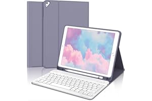 IVEOPPE Tastiera iPad 9.7 - Tastiera iPad 6 Generazione, Cover iPad 6 Generazione con Tastiera, Custodia Tastiera Italiano Bluetooth staccabile per iPad 5, ipad pro 9.7, iPad Air 2, iPad Air 1, Viola lavanda
