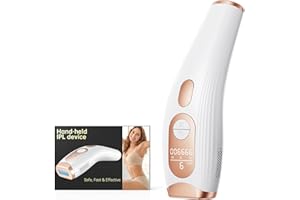 DEPLITE IPL Geräte Haarentfernung Laser, 600NM IPL Haarentfernung Laser, 9 Energiestufen, 999.900 Lichtimpulse, 3 Erweiterte Funktionen-HR/SC/RA, Laser Haarentfernung für Achseln, Gesicht, Bikini