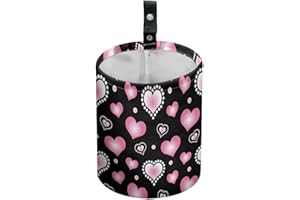 DELORIGIN Auto Mülleimer In Herzform Wasserdicht Fürs Auto Zum Aufhängen An Der Autositzlehne Tragbarer Camping Mülleimer Für Die Autoküche