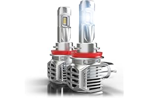 TUINCYN H11 Halogen Lampe Auto 120W 24000LM 12V 24V 6000K Xenon Weiß, 500% Helligkeit H8 H9 Abblendlicht Halogen-Scheinwerferlampe Glühbirne. 2 STÜCK