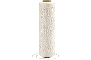 KINGLAKE Spago di cotone da 100 m, spago da 1 mm, per macellai e panettieri, spago in cotone beige per cucina, cottura di carne, cottura, artigianato artistico, confezionamento, giardinaggio