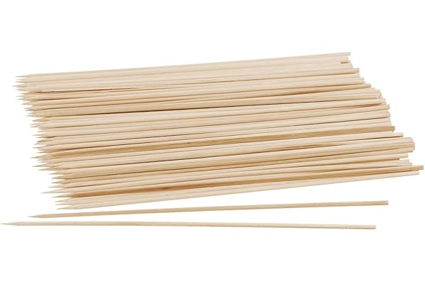 Fackelmann 56520 Pics à brochettes, Pics en Bois, Piques brochette, Bois, 20 x 0,25 cm, Naturel