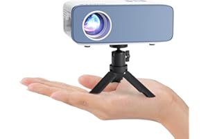 Mini Beamer, VOPLLS 20000L Full HD 1080P Unterstützt, Tragbar Video Projector mit 50% Zoom, Heimkino Beamer für Handy Phone, Tablet/Laptop/PC/TV-Box