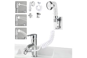 STOAT®doccetta per lavandino，Facilità di lavaggio dei capelli e di pulizia delle piastre，doccino per lavandino，doccino per bidet，doccia per rubinetto lavandino，doccetta per lavandino bagno