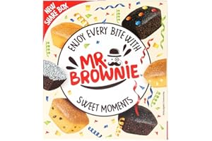 Mr. Brownie Box Sweet Moments Brownie Assortiti al Cioccolato, Cocco, Limone e Vaniglia 300g