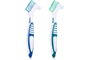 WLLHYF 2Pack Denture Cleaning Brush(Blue/Green)