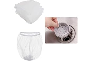 BLEEZM 200 Stück Spülbeckensiebe, Spülbeckensiebe für Küche und Badezimmer, Spülbeckensieb, Küchenspüle, Filternetz, verstopfungssicher, Einweg-Spülbeckensieb, Spülbeckensiebbeutel