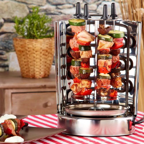 Rosenstein & Söhne Döner- und Schaschlik-Grill für zu Hause, 1.500 Watt, bis zu 1,5 kg - 2