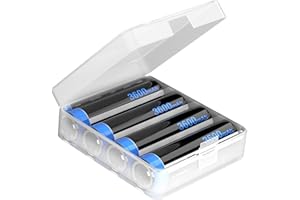 QUZMO [3600mAh] Batterie pour Lampe Frontale LED, Haute Capacité 3.7v Piles Rechargeables Batteries Lot De 4