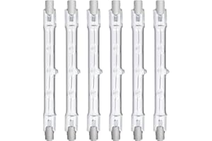 Comyan R7S Halogen Linear Floodlight Bulb 230W 4650lm J118 Security Light Bulb 118mm Length 2700K Warm White Dimable - 6Pack