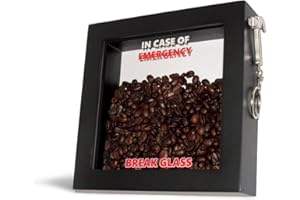 Birthday or Christmas In Case of Present Emergency, Break Glass Gift Box. Fun 3d Frame for Tea Coffee Beans Baileys Wine Whisky Gin Vodka. Xmas Secret Santa Stocking Filler