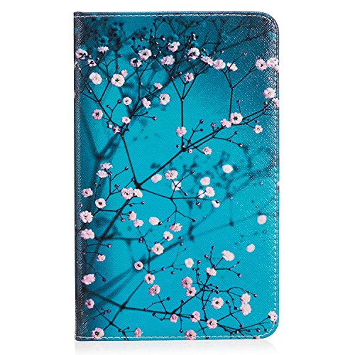 Für Amazon Fire 7 Hülle,SKYXD Leder Klappbar PU Folio Klappbar Schutzhülle [Auto Schlaf/Wach Funktion] Standfunktion Magnet Klapphülle Zubehör Handy Tasche für Amazon Fire 7 (7 Zoll-2015 Modell) Case Bookstyle Flip Leather Cover – Blumen - 2