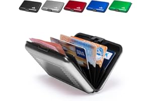 ANTEVIA MATÉRIAUX ANTEVIA - Porte Carte bancaire Rigide Anti piratage RFID en Aluminium | Plus DE 20 MODÈLES | Fidélité Crédit Homme Femme | Couleur: Gris (Rainol Gris)