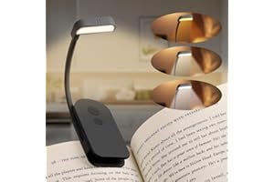 ABOHU Luz de Lectura, Luz Para Leer Libros en La Cama USB Recargable de 360° Flexible, 9 LED Lampara para Leer en La Cama, 3 Colores de Protección Ocular & Regulable, para Lectores Noche (Negro)