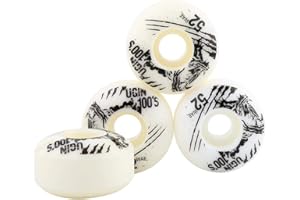 YOSOO HEALTH GEAR Lot de 4 Roues de Skateboard en PU SHR 100A 52 mm x 30 mm pour Skateboard Facile (Blanc)