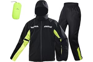 VIKAMAKA Rain Suit for Men Women, Waterproof Rain Jacket Pant for Motorcycle Golf Hiking Cycling Rain Gear Coat