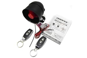 TINGSING Car Alarm System Immobilizer Kit, Universal Car Alarm Security Protection System with 2 Remote Controls, Cars Remote Burglar Alarms, for 12v Device,7-Level Sensitivity, Anti-Theft Device (CW-8110)