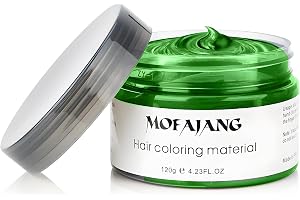 Grön hårvaxfärg, SOVONCARE tillfällig hårfärg vax naturlig omedelbar frisyr kräm för kvinnor & män fest, cosplay, halloween 4,23 oz