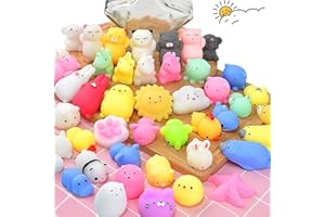 PIPIHOME 25 Piezas de Lindo Animal Mochi Squeeze Toy, Juguetes TPR, Kawaii Mini Soft Squeeze Toy, Mini Squishy Toys, Fidget Hand Toy para Regalo de niños, Juguetes para aliviar el estrés para Adultos